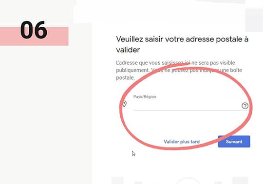 adresse google business